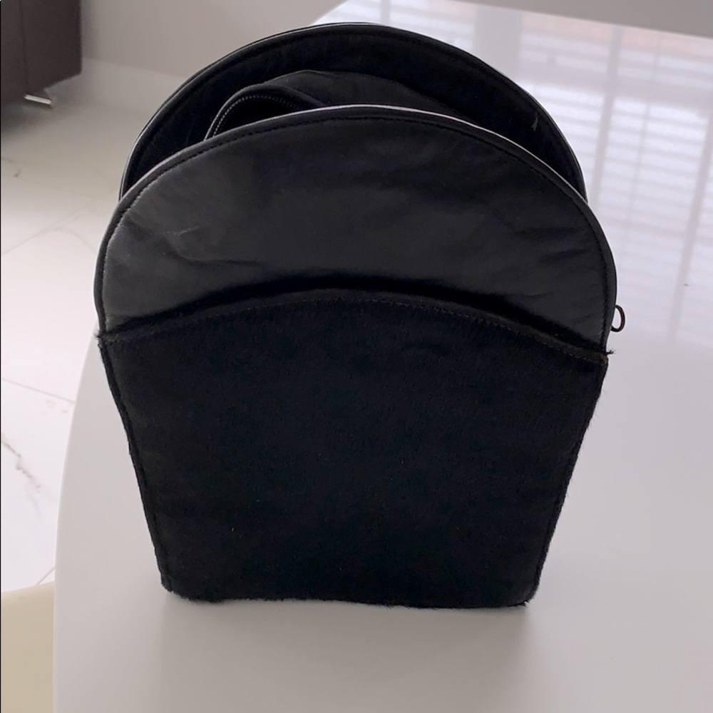 Black bag with black real mo - hair